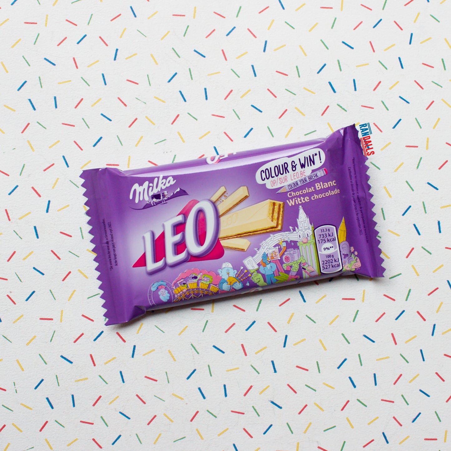 milka white leo, white chocolate, wafer, germany, german, randalls