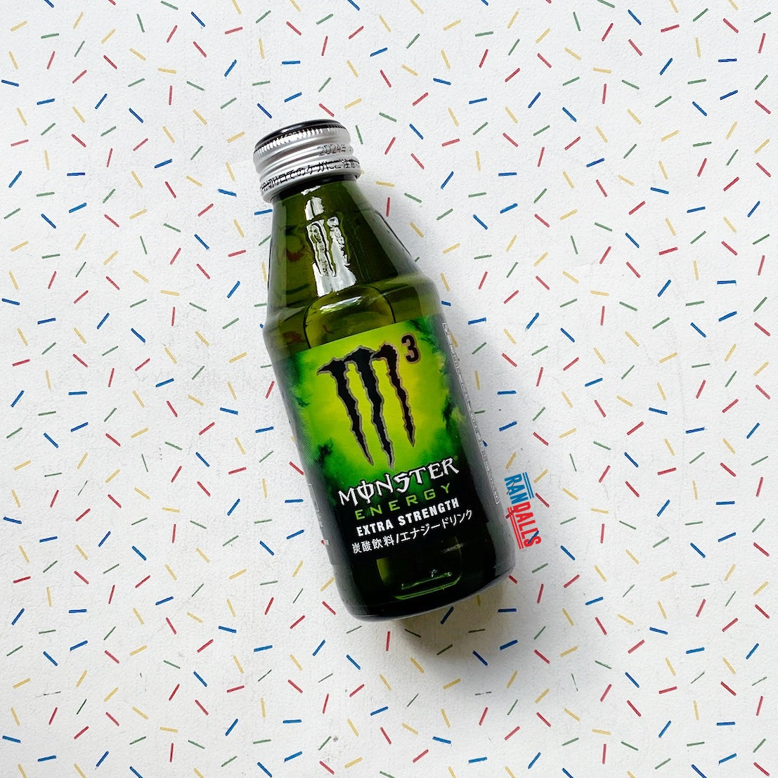 monster m3, japan, japanese monster, energy drink, glass bottle monster, extra strength energy, randalls