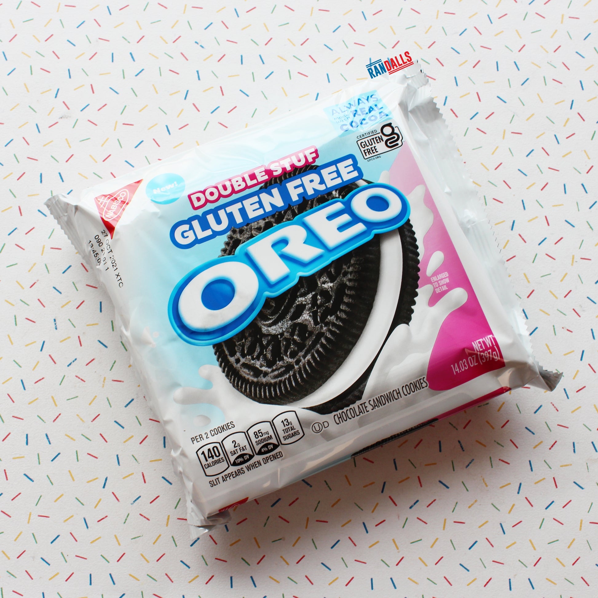 oreo gluten free double stuf, sandwich cookies, biscuits, usa, randalls