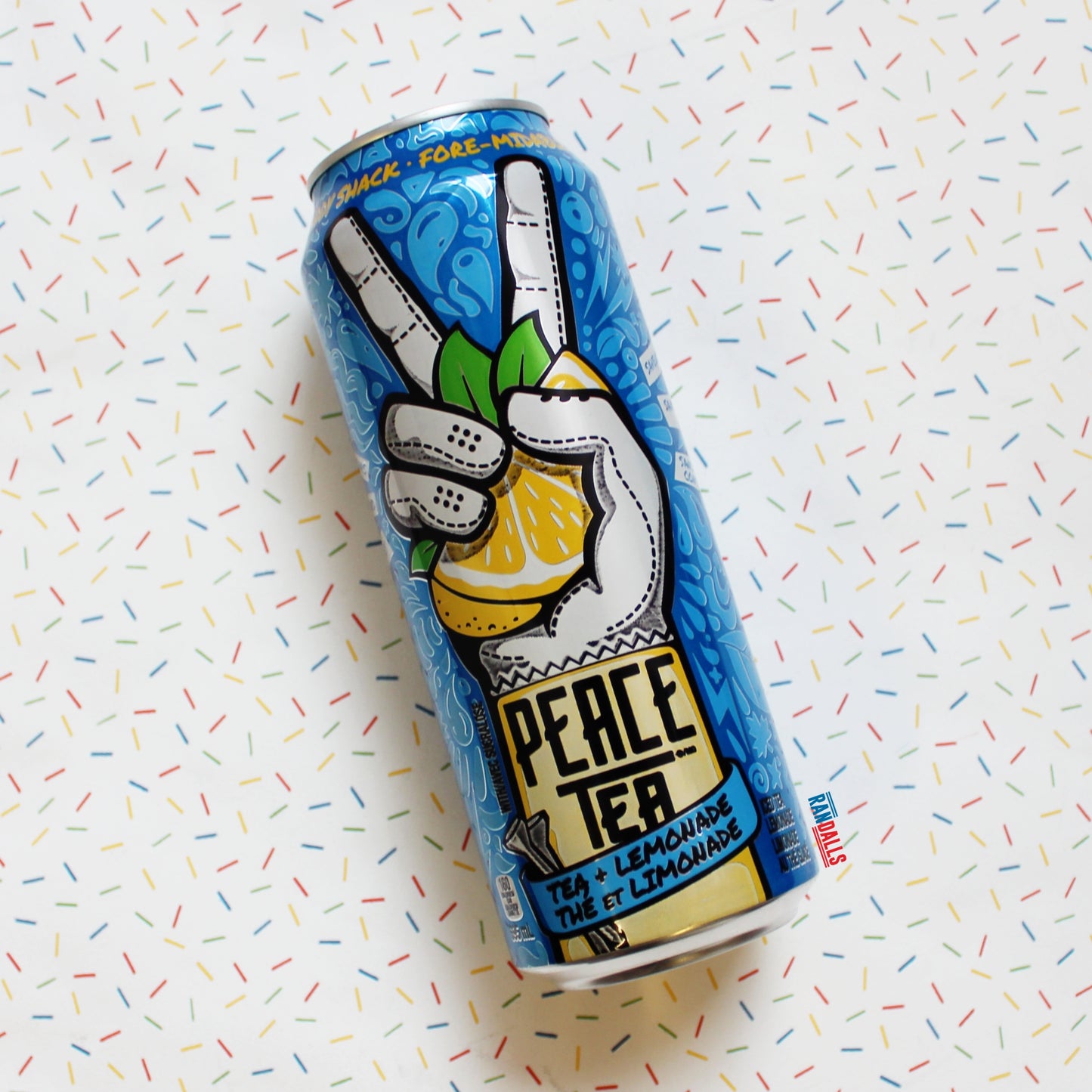 peace tea caddy shack, lemonade, iced tea, canada, canadian, large can, pop, soda, drink, lemon, randalls