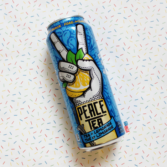 peace tea caddy shack, lemonade, iced tea, canada, canadian, large can, pop, soda, drink, lemon, randalls