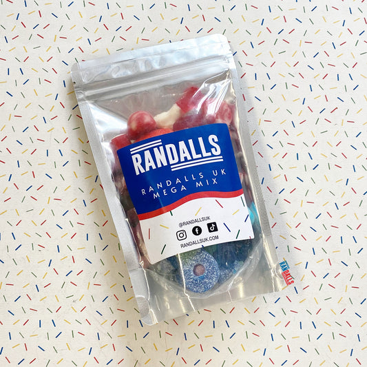 pick'n'mix randalls mix, sweets, candy, chewy, gummy, blue raspberry, blueberry, strawberry, randalls