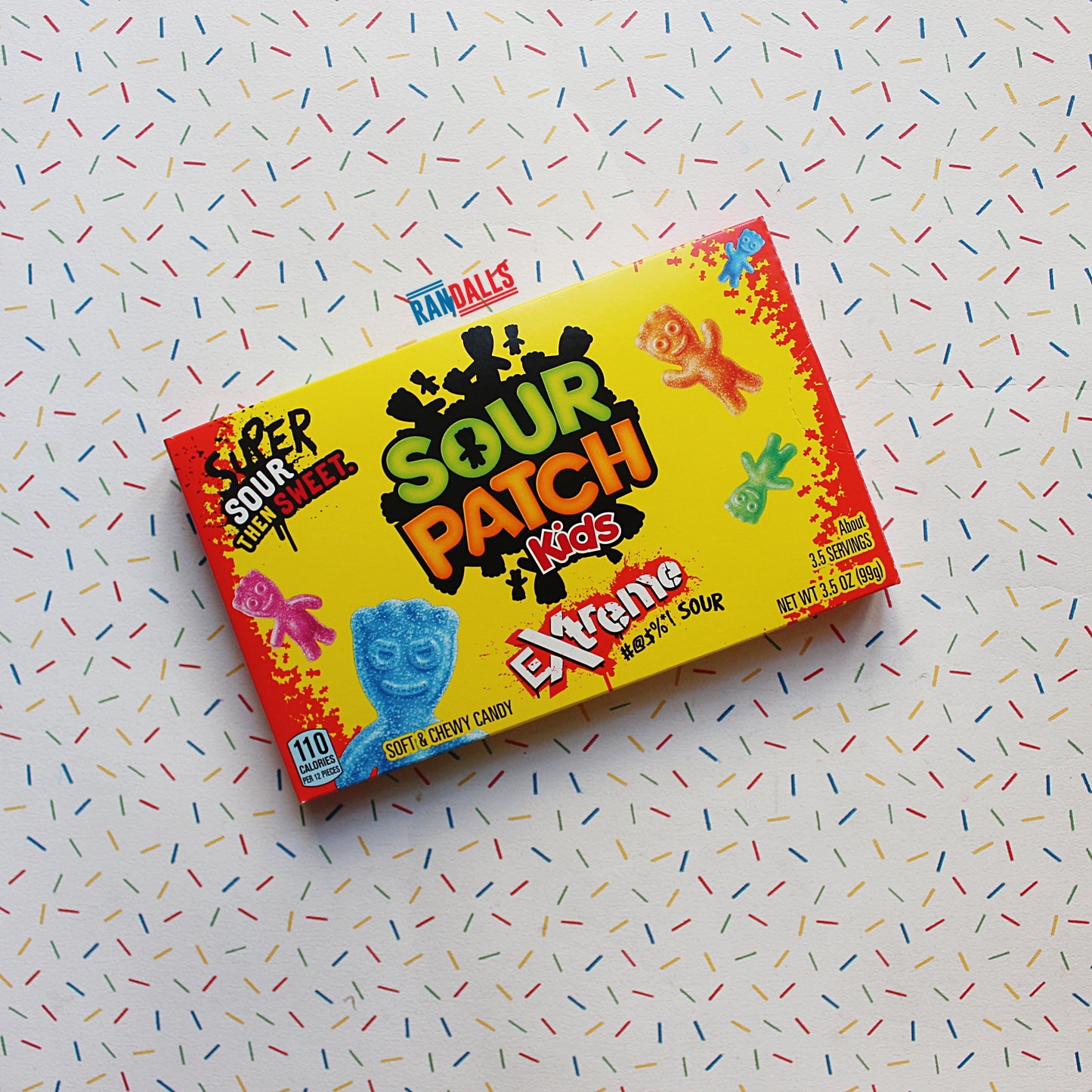 sour patch kids extreme box, gummy, sweets, candy, chewy, fizzy, sugared, fruit flavoured, usa, randalls