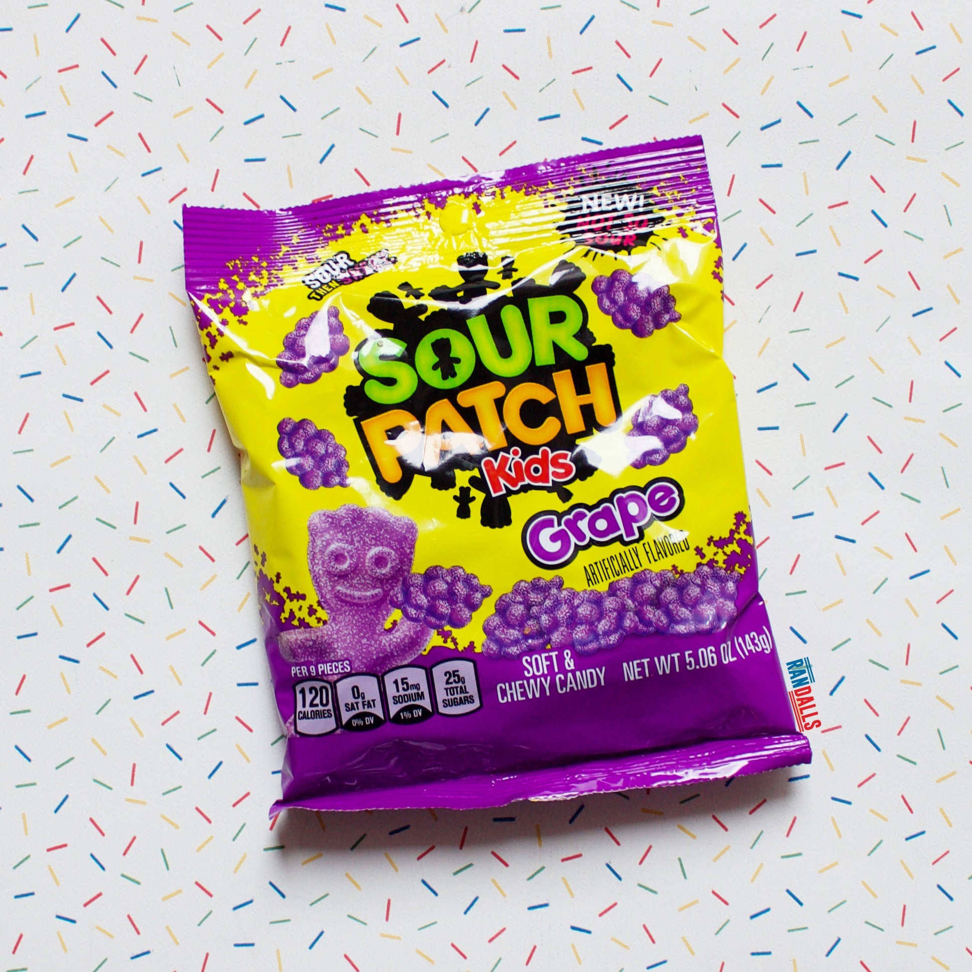 sour patch kids grape, gummy, sweets, candy, chewy, fizzy, sugared, fruit flavoured, usa, randalls