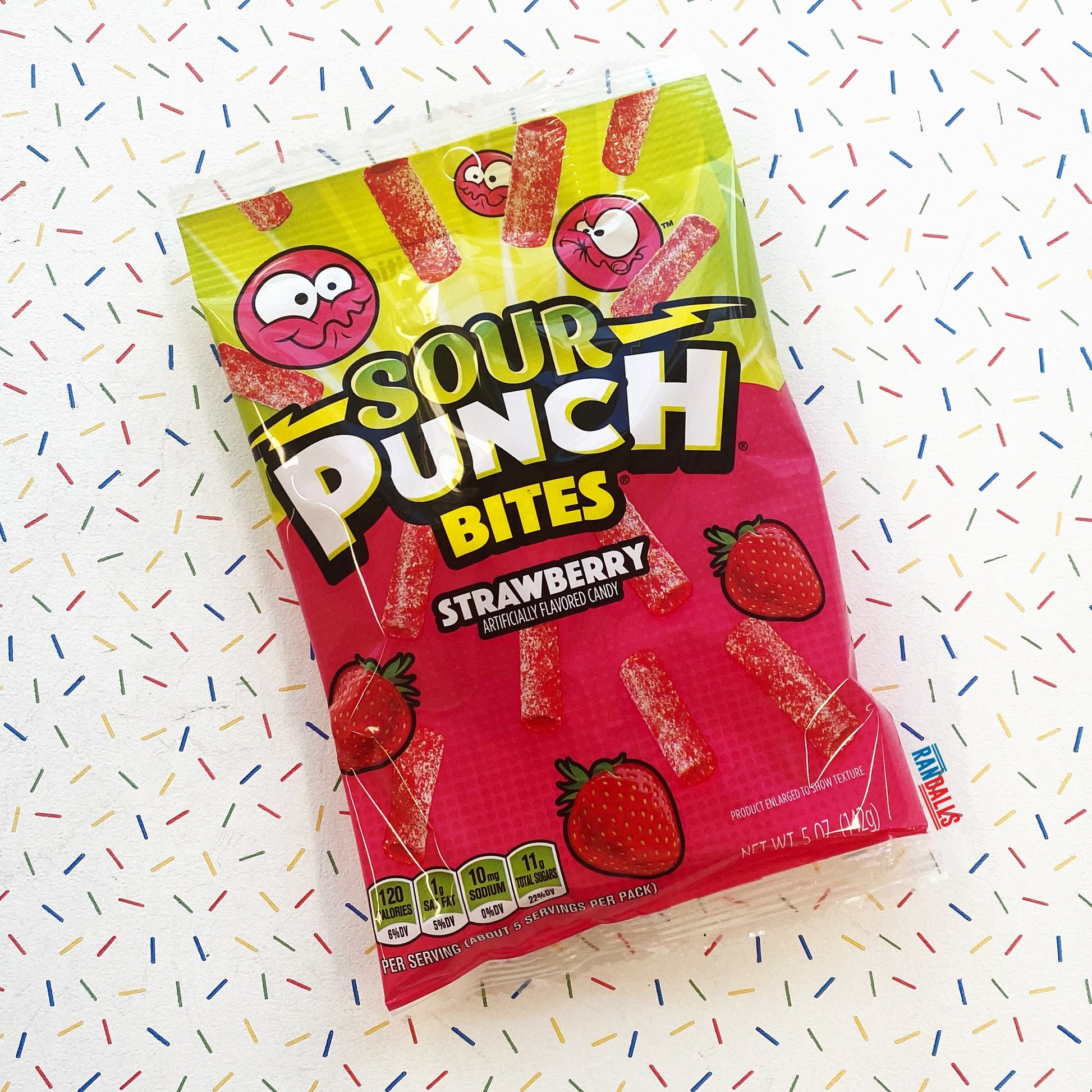 sour punch bites strawberry, chewy, sour, gummy, sweets, candy, sugared, fizzy, usa, randalls