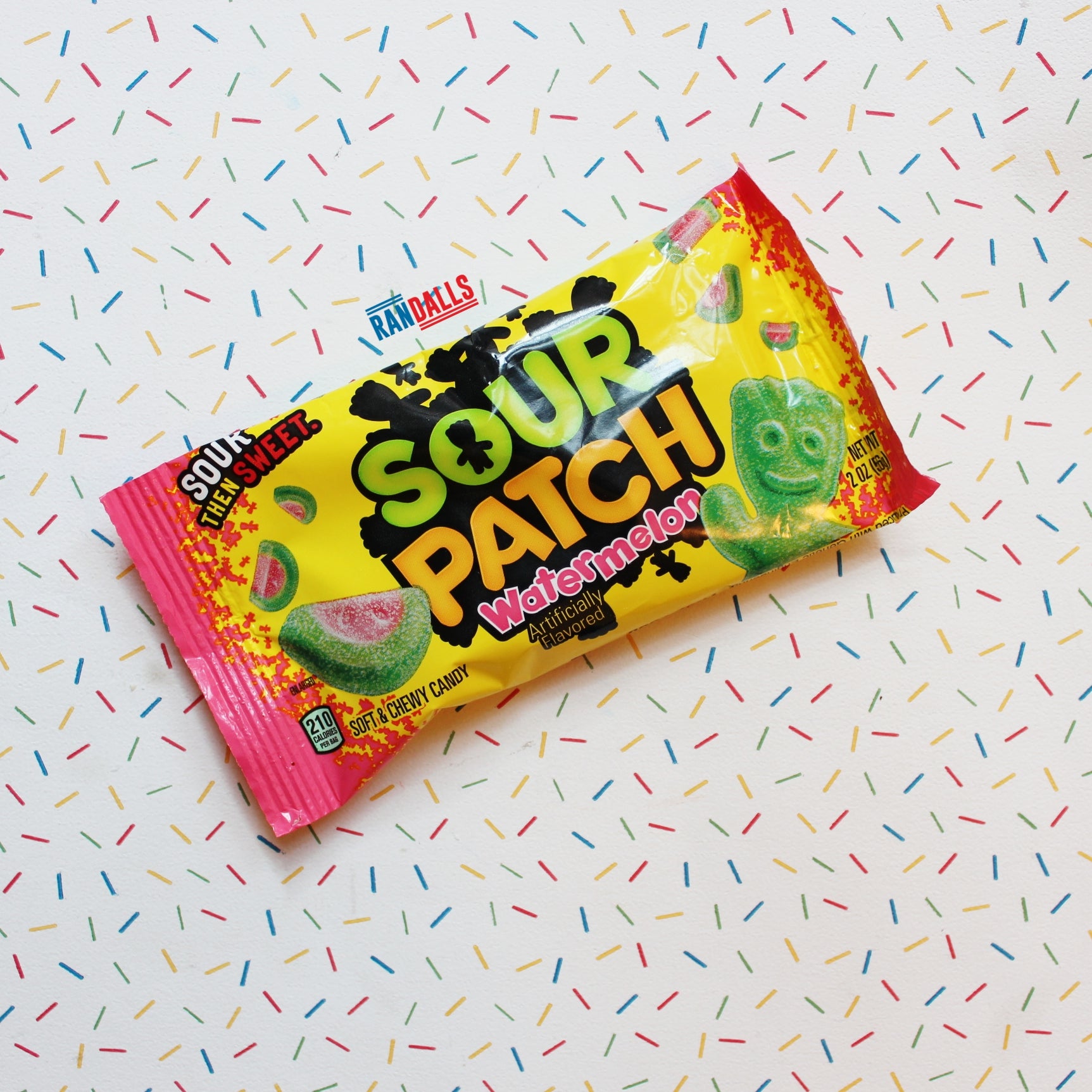 sour patch kids watermelon mini bag, gummy, sweets, candy, chewy, fizzy, sugared, fruit flavoured, usa, randalls