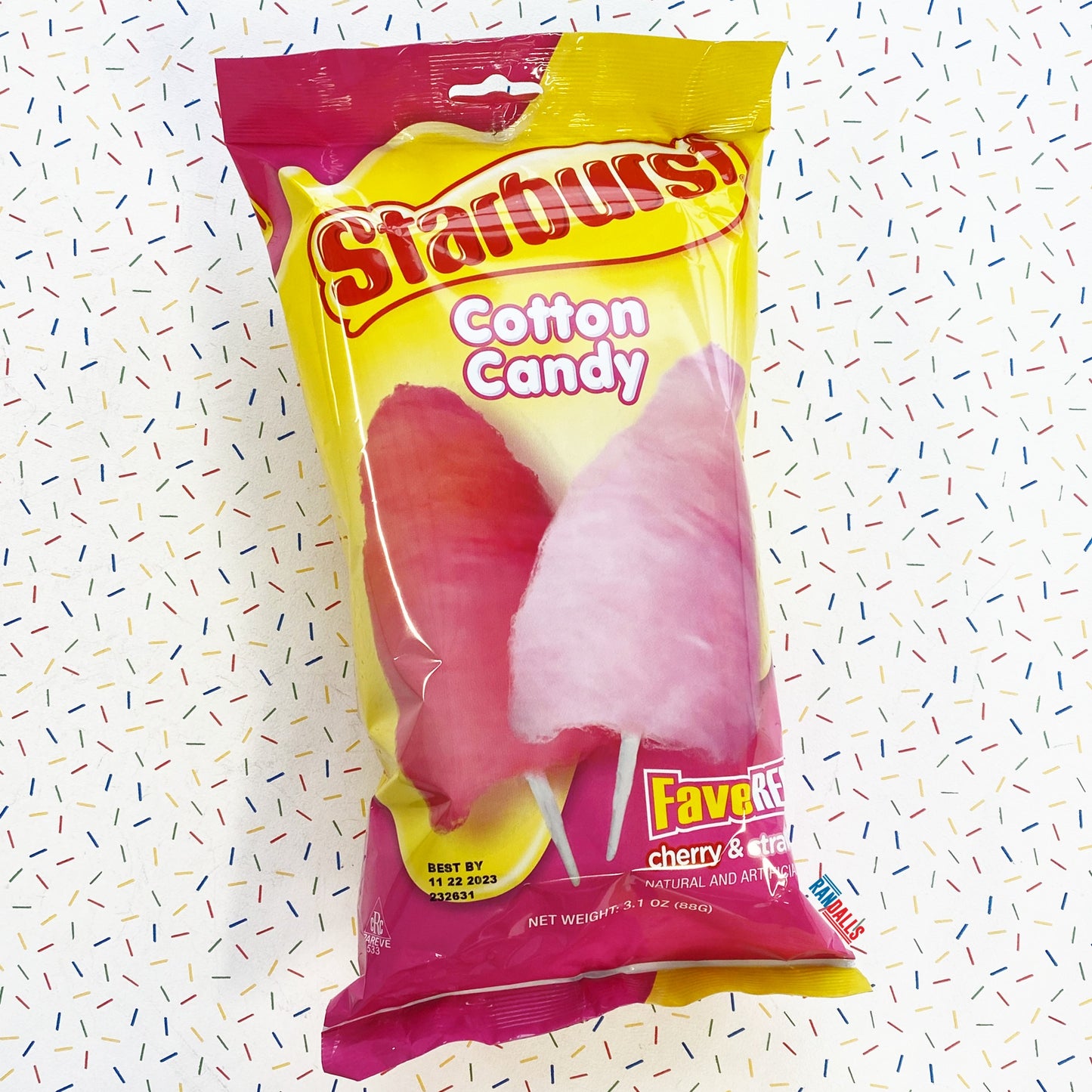 starburst cotton candy, cherry and strawberry, candy floss , sweet, sugar, candy, usa, randalls