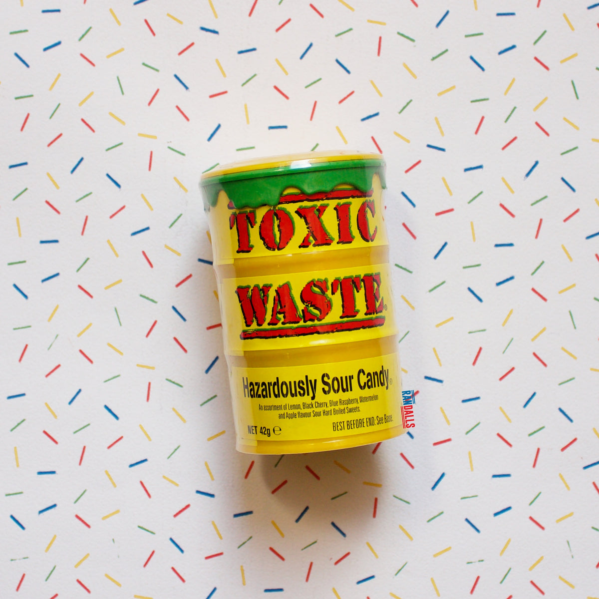 toxic waste yellow, sour sweets, candy