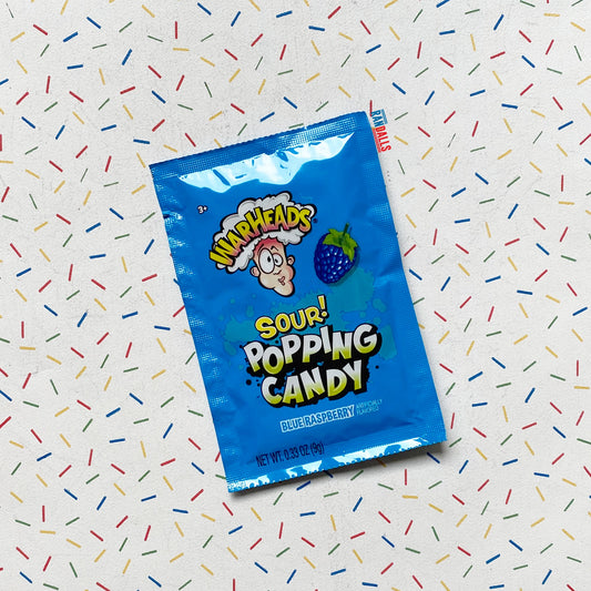 warheads sour popping candy blue raspberry, pop rocks, candy, crackling sweet